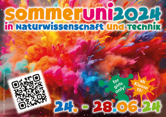 Eine bunte Grafik zum Programm der Sommeruni an der Universität Wuppertal